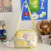 Bolsa fofa estilo japonês para mulheres, simples e estilosa, bolsa transversal com alto apelo estético, fresca e doce, bolsa transversal em cores de doce para estudantes