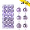 Bolas de Navidad Transfronterizas Juego de 36 Colgante Plástico Simple con Forma Especial Colgante DIY Adorno para Árbol de Navidad Decoración Navideña