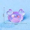 Par de cangrejos creativos en miniatura que brillan en la oscuridad, accesorios decorativos 3D DIY de bolsa sorpresa, adornos de escritorio en miniatura