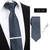 Corbata de Negocios a Rayas para Hombre Formal Profesional Roja Azul Atada a Mano Imitación Seda 7.5cm Stock Listo de Fábrica