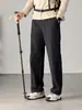 [Forrado de polar y resistente al agua] Nueva colección de invierno 2026: pantalones rectos para hombre para exteriores, pantalones largos casuales holgados para hombre