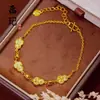 Pulsera de Calabaza Escama de Dragón Brillante Chapada en Oro de Latón, Pulsera de Lujo Ligero Versátil de Moda de Alta Calidad que Conserva el Color al por Mayor