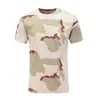 Camiseta de manga corta con cuello redondo y estampado de camuflaje, camiseta de entrenamiento de verano de corte holgado para entusiastas militares, uniforme de entrenamiento transpirable de manga corta, camiseta de cuello redondo para hombre