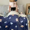 Manta de lã de cordeiro quente e espessa para outono e inverno, flanelado de leite fofo com desenho, manta de sofá dupla face quente para lazer