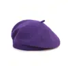 Gorra Transfronteriza Boina de Lana para Mujer Boina de Lana Tejida Retro Británica Gorra de Pintor para Adulto Gorro Cálido de Otoño e Invierno
