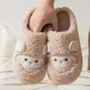 Chinelos de Algodão Desenho de Coelho para Mulheres, Fofos e Quentes, Adequados para Uso Externo no Inverno, Novo Modelo 2026, Chinelos Pelúcia para Casa para Meninas