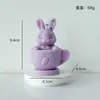 Vela Perfumada de Conejo Taza de Té Diseño Lindo Cera de Soja Regalo Estilo Ins Transfronterizo Decoración del Hogar Vela