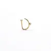 Ventas Directas de Fábrica, Anillo de Nariz en Forma de D de Acero Inoxidable Transfronterizo con Pedrería, Tachuela Falsa para Nariz Sin Perforación, Accesorios de Joyería para Nariz, Al Por Mayor en Stock