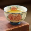 Taza de té pequeña de cerámica Jin Tang Fu Hua de fábrica para mujeres, uso personal, juego de té para el hogar, taza de degustación de té de alto valor