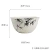 Caneca de Chá para Mestre de Chá Pintada à Mão com Bambu Tinta, Colaboração Dinastia Tang e Song Mu Cangzhai, Conjunto de Chá Kung Fu, Copo de Degustação com Bambu Tinta, Copo Único de Grande Capacidade