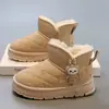 Botas de Nieve de Dibujos Animados para Niñas 2026 Nuevas Botas de Algodón Forradas de Piel de Invierno Zapatos de Algodón para Niños Botas de Algodón Engrosadas Forradas de Felpa para Niñas Pequeñas