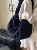 Bolsa casual de grande capacidade feminina 2025, nova bolsa transversal para outono e inverno, bolsa de ombro tipo sacola de algodão