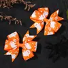 El juego de accesorios para el cabello para niños más vendido en Europa y América, pinza para el cabello de lazo de cinta acanalada de Halloween, horquilla para el cabello para niños 638
