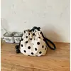 Bolso de Cubo con Cordón de Lunares, Diseño de Nicho, Bolso de Mano para Hombro, Bolso Cruzado con Cordón Versátil de Moda para Teléfono para Mujeres