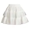 Pastel Falda Pomposa 2025 Falda Falda Corta Falda Blanca Nueva de Verano para Mujer Falda de Corte A Falda de Cintura Alta Falda de Paraguas Media Falda