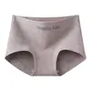 Nova calcinha feminina de algodão com estampa de letras, shorts boxer de cintura média, comprimento estendido, fundo 10A antibacteriano, calcinha de corte reto que abraça o quadril