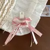 Lazo de Cinta de Puntos Dulces de Verano Goma para el Cabello Estilo Ballet Diadema con Cadena de Perlas Goma para Moño