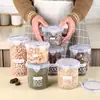 Frasco grande de plástico transparente sellado, frasco para leche en polvo, frasco para té, frasco para alimentos, caja para almacenar granos de cocina, frasco de almacenamiento