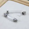 Colgante de Tubo Curvo de Vidrio Transparente Frasco de Tubo de Vidrio Colgante de Tubo para Collar Pulsera DIY Puede Contener Tubo Colgante de Talismán de Escritura de Cinabrio
