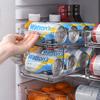 Grande de camada dupla latas de refrigerante geladeira caixa de armazenamento 12 latas transparente auto-rolling cerveja cola prateleira de armazenamento de bebidas