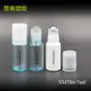Atacado roller ball frasco 5ml óleo essencial grânulo vazio frasco mini plástico perfume sub-frasco pauzinhos garrafa