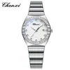 Nuevo reloj de pulsera Chenxi redondo con incrustaciones de diamantes, con calendario, luminoso, impermeable, para mujer, de cuarzo, venta al por mayor desde el fabricante