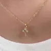 ¡Cuidado! Plata de Ley S925 Colgante de Llave Pequeña Cadena para Clavícula Mini Estilo Japonés para Mujer Lujo Accesible Exquisito Elegante Collar para Mujer