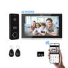 Anjielosmart Pantalla Táctil 1080P Intercomunicador Visual Inalámbrico Voz Bidireccional Desbloqueo con Tarjeta IC Puerta Inteligente Tuya
