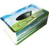 Regalo de Día Festivo Caja Rectangular para Pañuelos Luna Llena Boda Huevo Dulce Volante de Coche Cubierta de Cuero Caja de Hierro