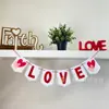 Decoração de Feriado Temática Dia dos Namorados Banner de Feltro Decoração de Atmosfera para Festa Casamento Suprimentos
