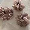 Lazo para el pelo de tela coreana rosa de encaje puramente deseable, elegante y fresco, scrunchie dulce, cuerda para el pelo dulce, scrunchie de perlas