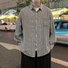 Celebridade da internet moda primavera e verão camisa xadrez casaco masculino e feminino ins moda top retrô estilo Hong Kong camisa de casal T