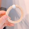 Anillo para el cabello con perla de estilo coreano para el intestino delgado, hilo duradero, cuerda para el cabello sin costuras, anillo para el cabello, cuerda para el cabello para niñas, accesorios para el cabello