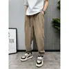 Pantalones Casuales Holgados de Pierna Recta para Hombre 2025 Pantalones Jogger de Moda Versátiles Estilo Ins Hong Kong Pantalones para Hombre