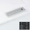 Manija oculta manija de cajón moderna aluminio espacial manija empotrada ranura para puerta corredera hebilla de aleación de aluminio empotrada