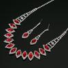 Cadena plateada brillante con placa de diamante para clavícula, joyería de moda popular, temperamento femenino, aretes y collar de alta calidad al por mayor N192