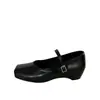 Zapatos Mary Jane de hocico de cerdo 2026 nuevos zapatos de ballet vintage de punta cuadrada estilo francés hebilla poco profunda zapatos de mujer con plataforma interior