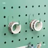 Painel de Furos Gancho em U Ferramenta Painel de Acessórios Armazenamento de Mesa Rack para Cabos de Dados Fivela de Suspensão Raspador Prateleira de Armazenamento de Supermercado