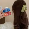 Pasador de Acrílico Ovalado Difuminado Simple y Moderno Pinza de Tiburón de Alta Gama en la Parte Posterior de la Cabeza Accesorios para el Cabello de Alto Valor