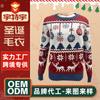 Suéter de punto jacquard acrílico casual con patrón de copo de nieve LED, suéter navideño de manga larga