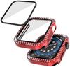 Adecuado para Apple appleWatch5/6/7/8/9 generación/SE caja de PC con doble fila de diamantes película integrada anticaída
