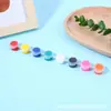 Tinta Acrílica Infantil Conjunto de 12 Cores 6 Peças Arte Estudantil Pintura Colorir Gesso Pintura para Bonecas Tiras em Estoque