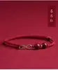 Pulsera de Cuerda Roja Cinabrio Año Zodiacal para Mujer Infinito Rico Trenzada Púrpura Oro Arena Tobillera Regalo de Pareja Mayoreo