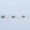 Plata Esterlina S925 Patrón de Martillo de Meteorito Redondo Pequeño Separador Retro Viejo DIY Cuerda Hecha a Mano Joyería Separador Cuenta Accesorios
