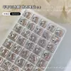 Pedras de strass K9 para nail art na cor azul lago sem base, pedras de strass translúcidas para nail art cor doce de gelo, pedras de strass retangulares acabadas tipo cubo de gelo, pedras de strass para unhas tipo bola