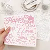 Nuevo Producto para el Festival Qixi Pegatinas de Diamantes con Letras, Pegatinas Creativas de Diamantes de Colores para Empaque de Regalo de Ramo de Flores, Venta al por Mayor