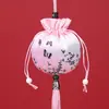 Nova Bolsa Redonda Estampada Estilo Chinês para Incenso, Bolsa de Incenso com Texto Zizai Qing'An, Pingente de Franja, Presente para o Festival do Barco-Dragão, Pequena Bolsa Portátil