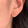 Pendientes florales coloridos de estilo coreano para mujer, primavera y verano, pequeños y exquisitos, con nicho, dulces y exquisitos, que combinan con todo.