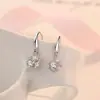 Celebridade online Ao vivo fornecimento Joias estilo coreano Brincos Cubo Seis Diamantes Brilhante diamante bola gancho de orelha brincos fábrica atacado