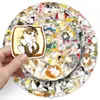 100 adesivos de gatinhos pintados à mão creative hand book adorável graffiti decorativo copo concha de celular pode colar cola DIY